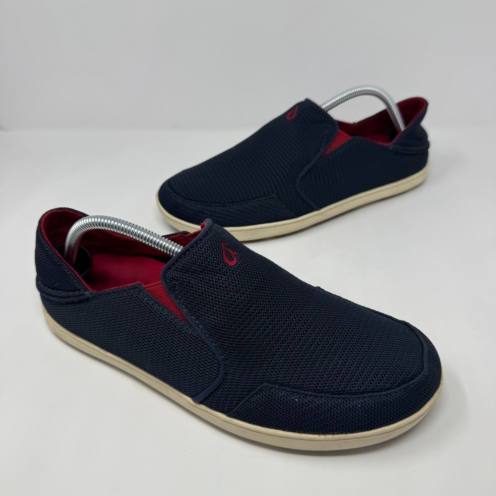 OluKai Nohea Mesh Shoes Blue Slip On Lightweight Casual Loafers Men's Size 9.5